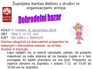 sedmi  dobrodelni bazar, 8. 12. 2019